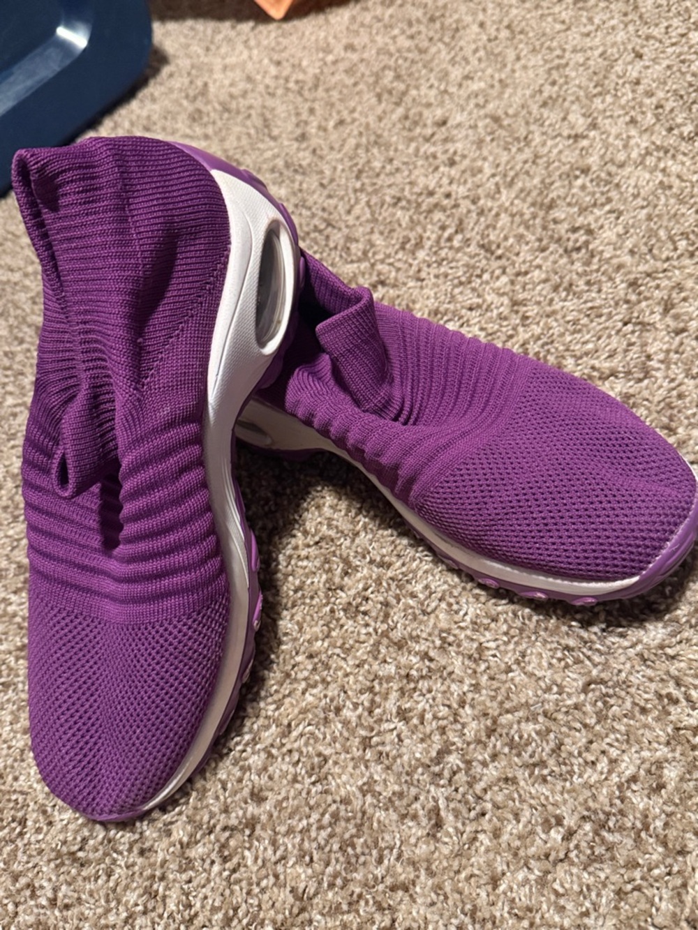 Bright purple sock sneakers (unbranded) size 39 (8-8.5)